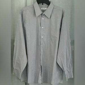 CALVIN KLEIN MEN’S GRAY/SILVER
LONG SLEEVE DRESS SHIRT🇺🇸